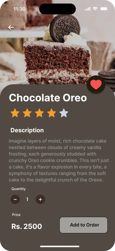 Coffee Mobile App Cake Category Layout 2